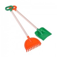 Lāpsta+grābeklis ar koka kātu 60 cm (4453)