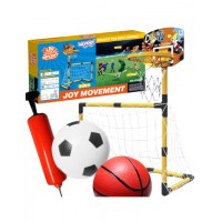 Sporta komplekts 2-in-1: Basketbols+Futbols, bumba, pumpis 51107
