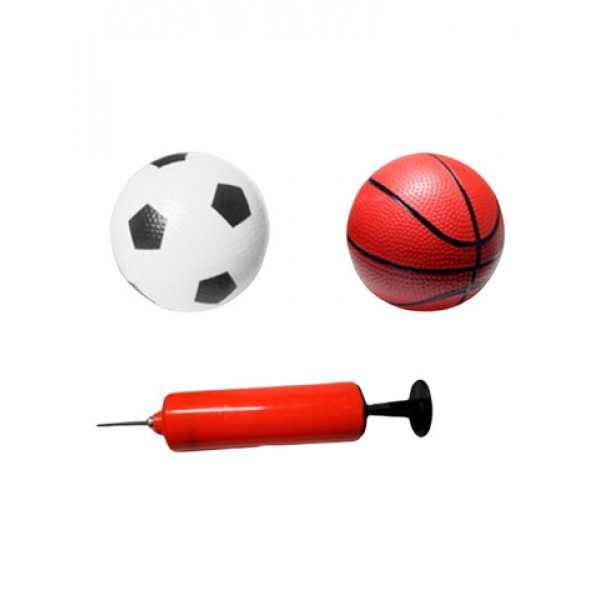Sporta komplekts 2-in-1: Basketbols+Futbols, bumba, pumpis 51107--bebis.lv