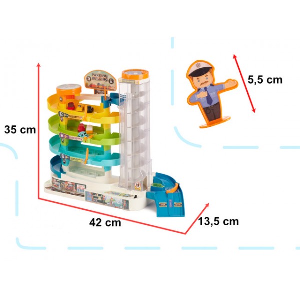 Parkings 4-stāvu ar 6 mašīnām KX5588-Rotaļlietas-bebis.lv