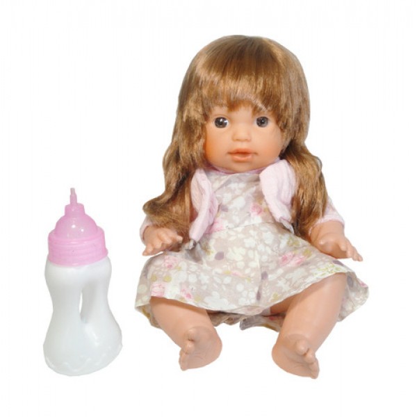 Кукла 25 см с бутылочкой Q9515-Игрушки-bebis.lv