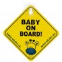 Предупреждающий знак BABY ON BOARD A0645-Детские автосиденья-bebis.lv