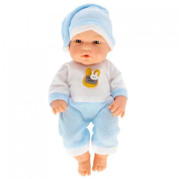 Lelle-mazulis zilā pidžamā 30 cm 84716-Rotaļlietas-bebis.lv