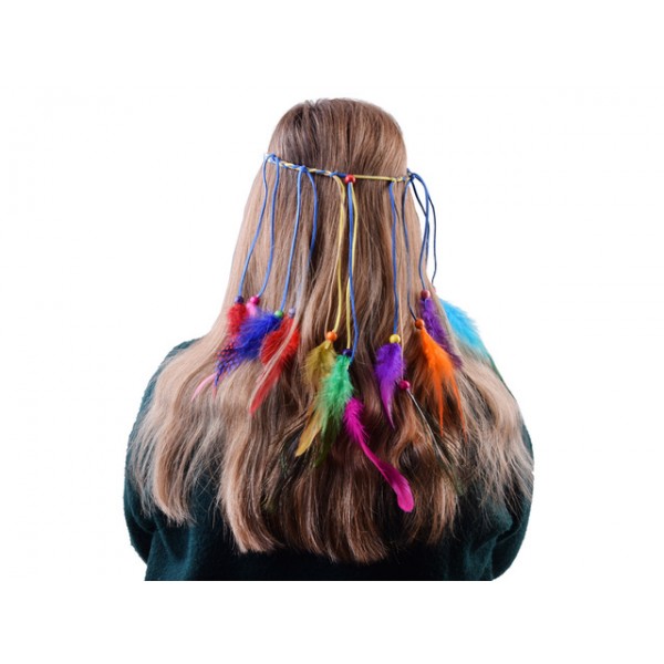 Stīpiņa ar perlītēm un spalvām BOHO ZA5581 Stīpiņa ar perlītēm un spalvām BOHO ZA5581-Bērnu apģērbi-bebis.lv
