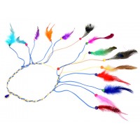 Обруч на голову с бусинами и перьями BOHO ZA5581