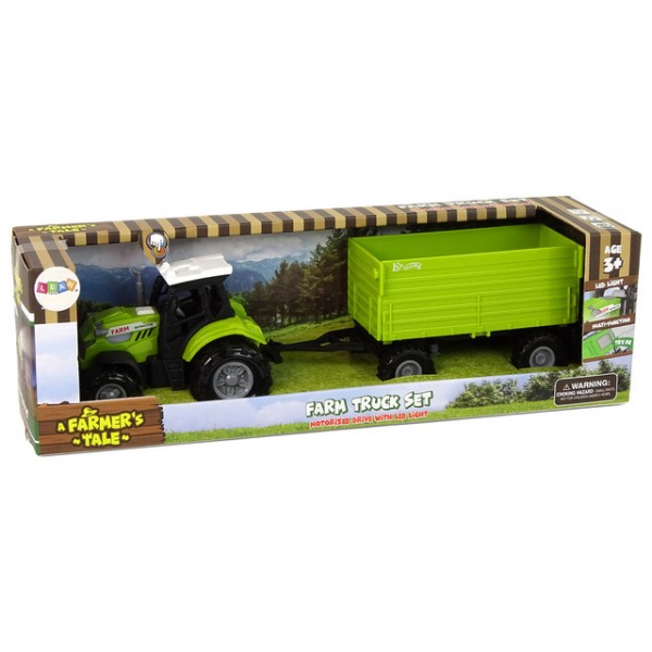 Traktors ar piekabi (gaisma, skaņa) 56084-Rotaļlietas-bebis.lv