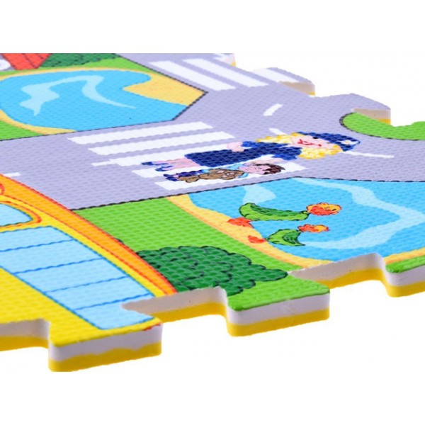 Paklājiņš-puzle STREET 120x120 cm ZA2510 Paklājiņš-puzle STREET 120x120 cm ZA2510-MAZUĻIEM (~0-5 gadi)-bebis.lv