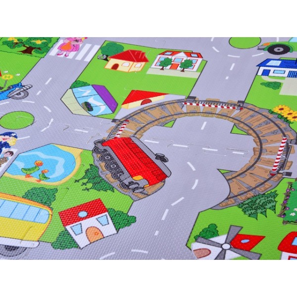 Paklājiņš-puzle STREET 120x120 cm ZA2510 Paklājiņš-puzle STREET 120x120 cm ZA2510-MAZUĻIEM (~0-5 gadi)-bebis.lv
