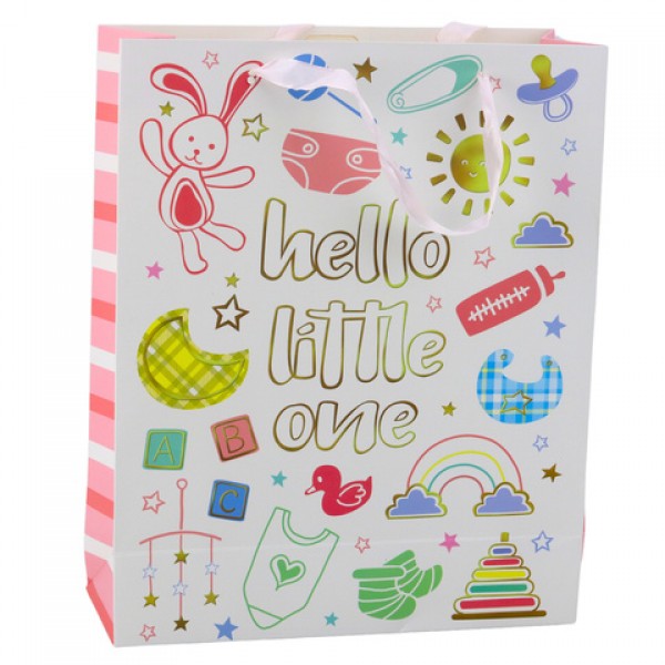 Dāvanu maisiņš HELLO LITTLE ONE 32x26x10 cm 39891 Dāvanu maisiņš HELLO LITTLE ONE 32x26x10 cm 39891--bebis.lv