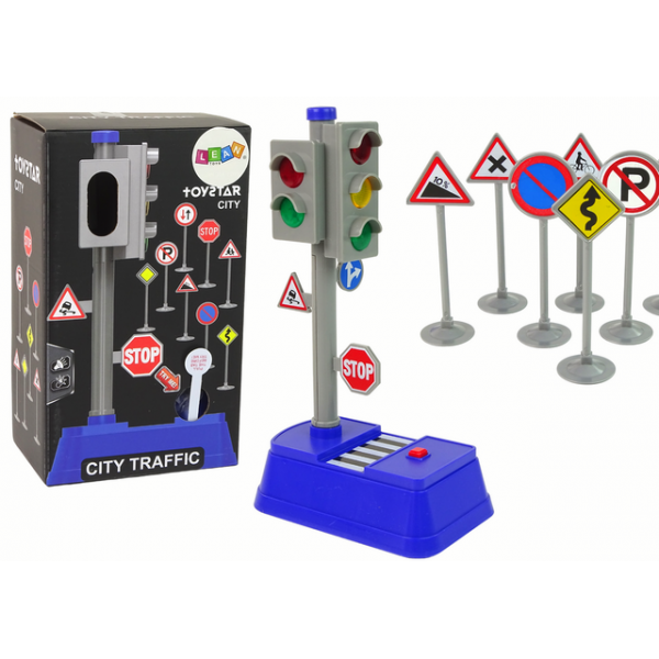 Ceļa zīmju komplekts ar gaismām,skaņām 23 cm 58422-Rotaļlietas-bebis.lv