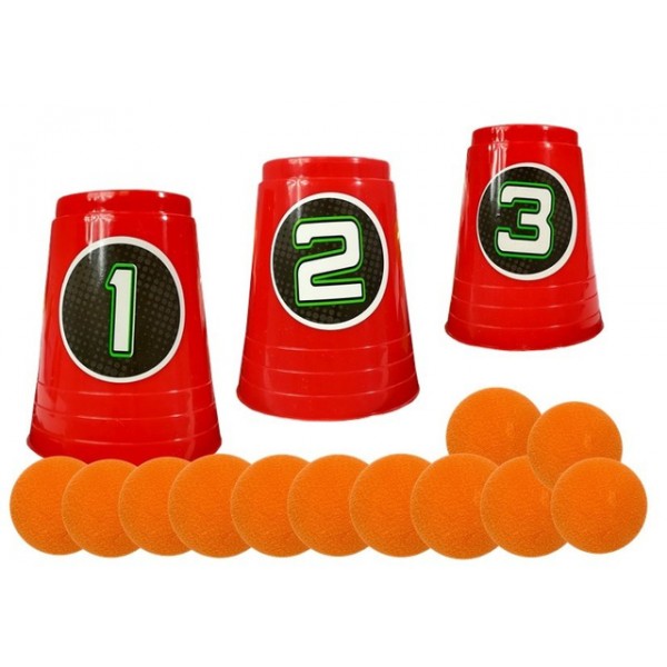 Šautene ar mīstām lodēm un konteineriem-mērķiem 80632-Rotaļlietas-bebis.lv