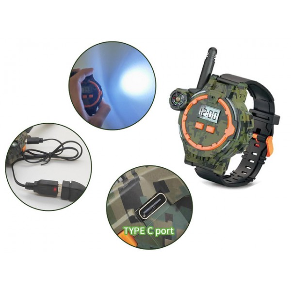 Рация-часы WALKIE TALKIE 200м ZA5463 Рация-часы WALKIE TALKIE 200м ZA5463-Игрушки-bebis.lv