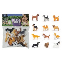Set of 12 realistic dog figurines G9136