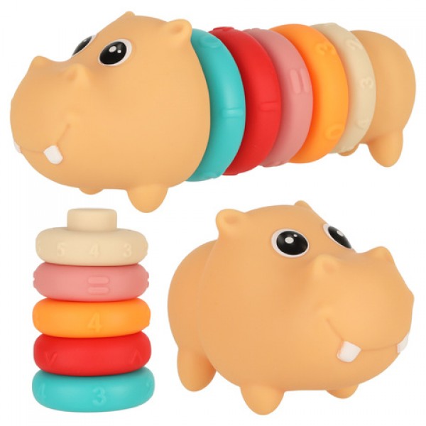 Сенсорная игрушка-пирамида HIPPO KX4394 Сенсорная игрушка-пирамида HIPPO KX4394-ДЛЯ МАЛЫШЕЙ (~0-5 лет)-bebis.lv