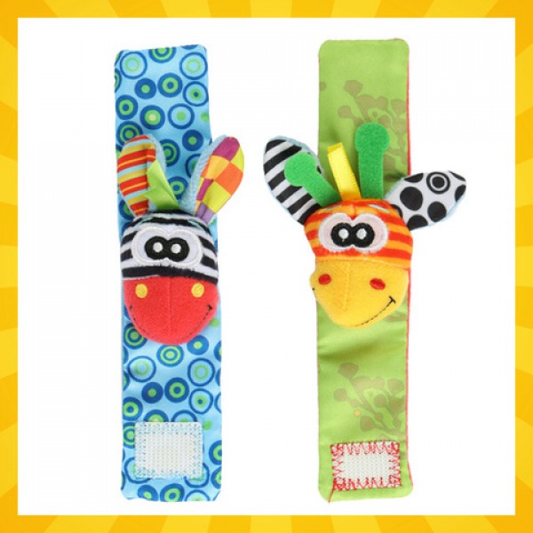 Набор погремушек: носочки и браслетики (4 шт.) 25068-ДЛЯ МАЛЫШЕЙ (~0-5 лет)-bebis.lv