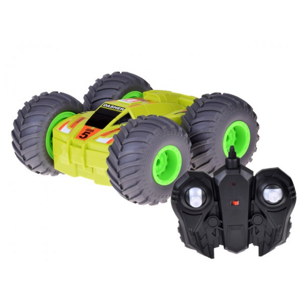 Triku auto ar pulti STUNT CAR pirouette RC06038 green-Rotaļlietas-bebis.lv