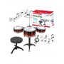 Educational Percussion for Children 3 Drums 1 Cymbal + Stool, 55082-Rotaļlietas-bebis.lv