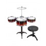 Educational Percussion for Children 3 Drums 1 Cymbal + Stool, 55082-Rotaļlietas-bebis.lv