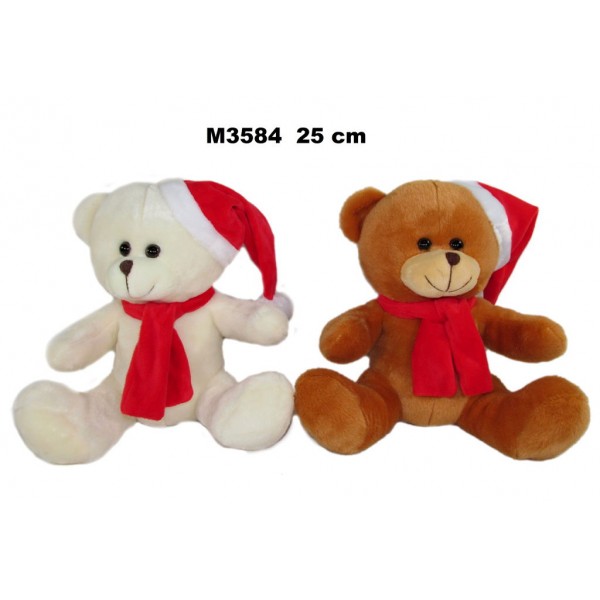 Рождественский медвежонок 25 см M3584-ИГРУШКИ-bebis.lv