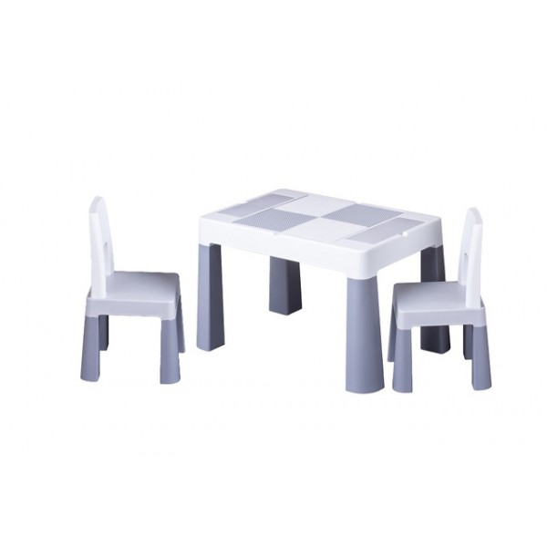 Столик+2 стула MULTIFUN grey MF-006-106-Детская мебель-bebis.lv
