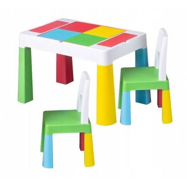 Столик+2 стула MULTIFUN multicolor MF-006-1134-Детская мебель-bebis.lv