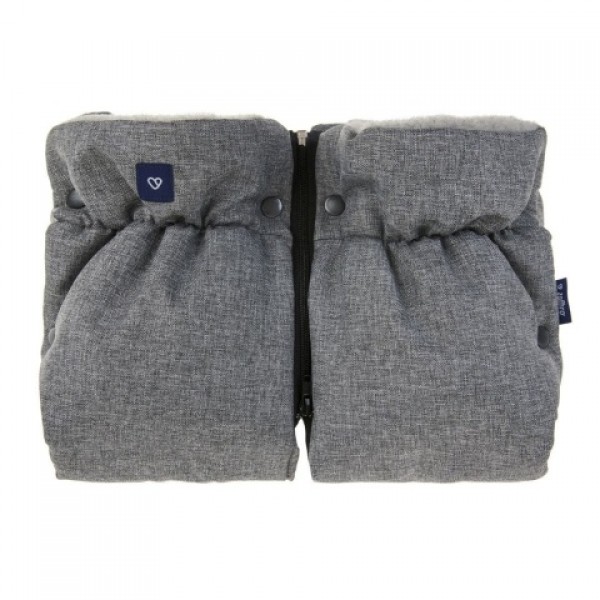 Guļammaiss+mufta iGROW 4.0 Grey Wool Premium Melange Grey-RATIŅI UN PIEDERUMI-bebis.lv