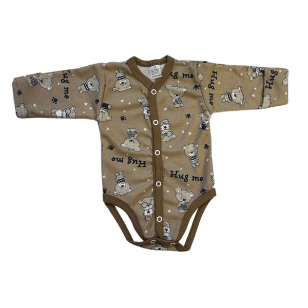Bodijs ar cimdiņu Brown Teddy 56 cm 1173-Bērnu apģērbi-bebis.lv