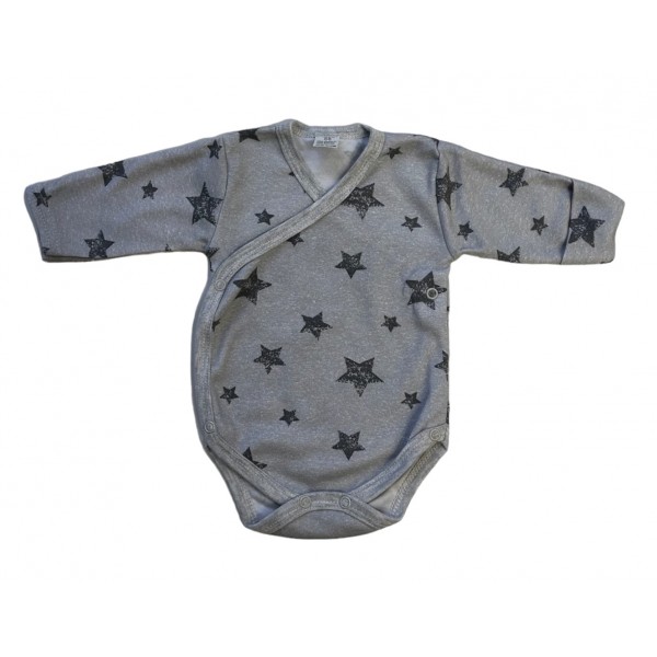 Боди-кармашек с рукавичкой Grey Stars 307-Детская одежда-bebis.lv