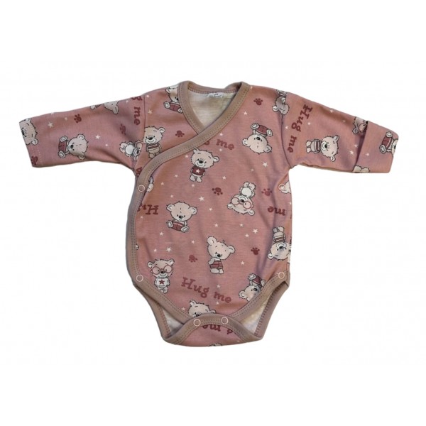 Bodijs-kabata ar cimdiņu Pink Teddy 307-Bērnu apģērbi-bebis.lv