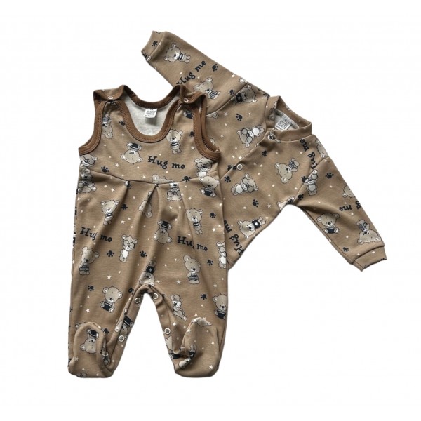 Komplekts BABY-Brown Teddy 62 cm 523-Bērnu apģērbi-bebis.lv