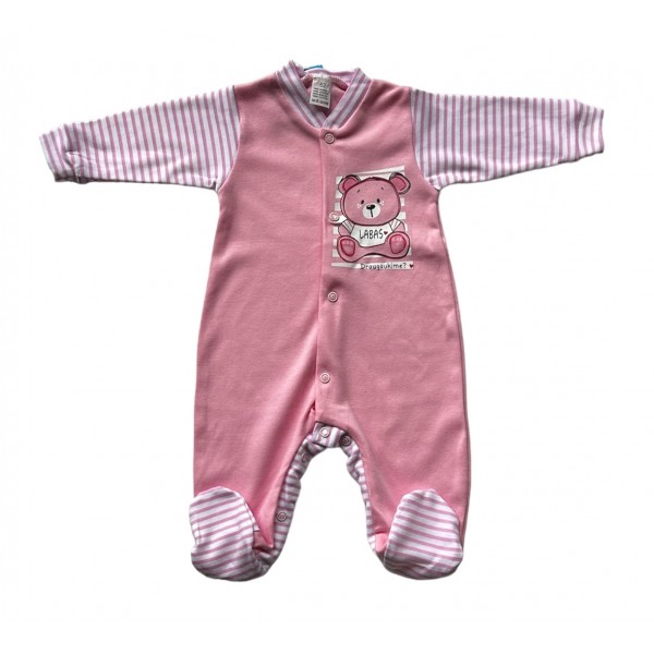 Rompers SWEET BABY pink 56-74 cm 0421-Bērnu apģērbi-bebis.lv