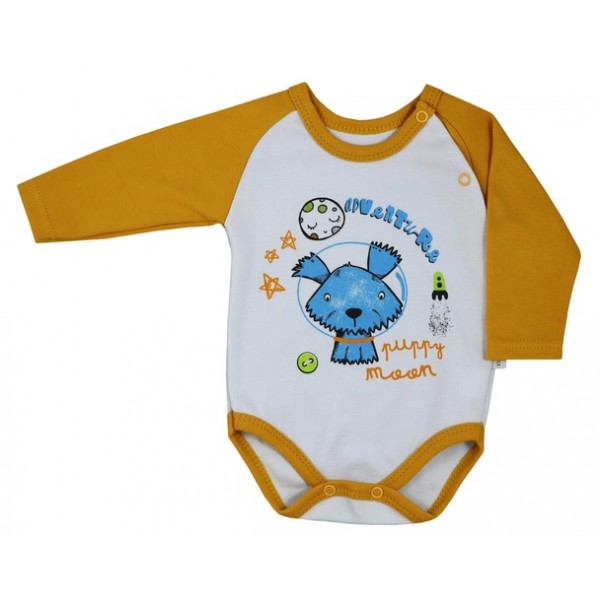 Боди PIMPUŠ yellow 68 cm 10-937 Боди PIMPUŠ yellow 68 cm 10-937-Детская одежда-bebis.lv