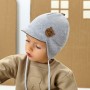 Cepure HELLO BEAR divslāņu (48-50 cm) 48-085-Bērnu apģērbi-bebis.lv