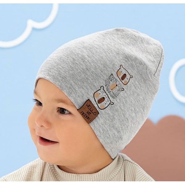 Шапка HELLO MY FRIENDS 48/50 cm (50-051) Шапка HELLO MY FRIENDS 48/50 cm (50-051)-Детская одежда-bebis.lv