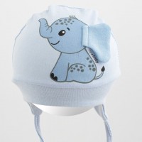 Baby cotton cap Happy ELEPHANT blue 56/62 cm (38/40) 56457