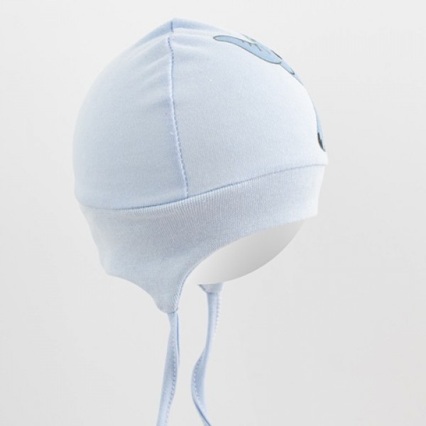 Baby cotton cap Happy ELEPHANT blue 56/62 cm (38/40) 56457-Children's clothing-bebis.lv