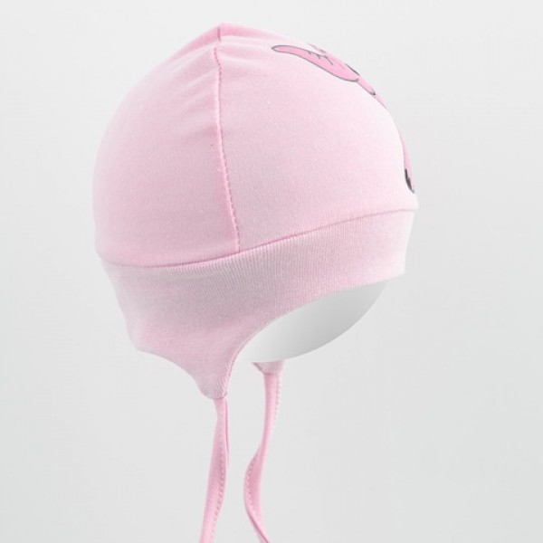Baby cotton cap Happy ELEPHANT pink 56/62 cm (38/40) 56458-Children's clothing-bebis.lv