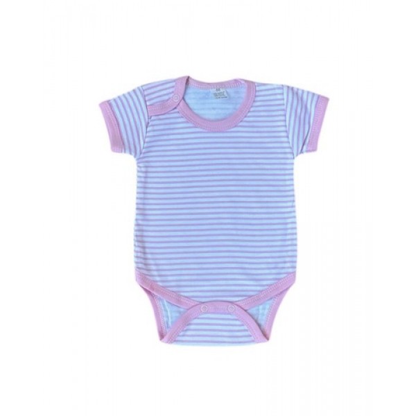 Bodijs ar īsām pied. 68 cm 746 pink stripes Bodijs ar īsām pied. 68 cm 746 pink stripes-Bērnu apģērbi-bebis.lv
