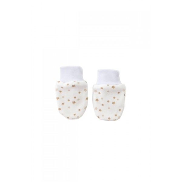 Варежки-нецарапки BEIGE STARS-Детская одежда-bebis.lv