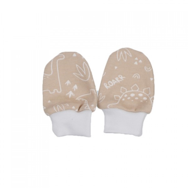 Zīdaiņu cimdiņi-dūraiņi BEIGE DINO-Bērnu apģērbi-bebis.lv