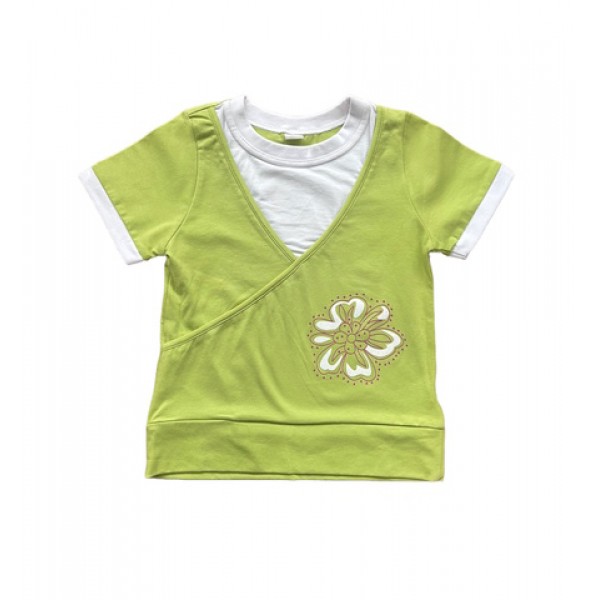 Блуза для девочки FLOWER B16 green (140)-Детская одежда-bebis.lv