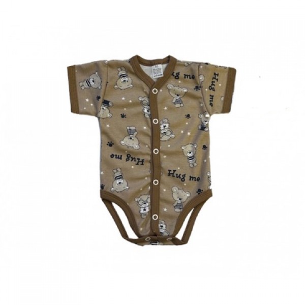 Bodijs ar īsām pied. 68 cm Brown Teddy (723IS) Bodijs ar īsām pied. 68 cm Brown Teddy (723IS)-Bērnu apģērbi-bebis.lv