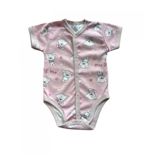 Боди с кор.рук. 68 cm Pink Teddy (723is) Боди с кор.рук. 68 cm Pink Teddy (723is)-Детская одежда-bebis.lv