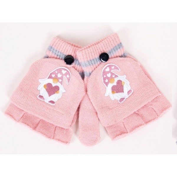 Cimdiņi 5P ar "kapucīti" MITTENS R-127A GIRL pink (12) Cimdiņi 5P ar "kapucīti" MITTENS R-127A GIRL pink (12)-Bērnu apģērbi-bebis.lv