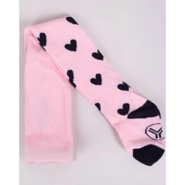 Колготки 80-86 cm RAB-0003 pink heart-носки, колготки, легинсы-bebis.lv