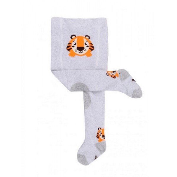 Колготки для ползания 86/92 cm RAB0025 light grey tiger-носки, колготки, легинсы-bebis.lv