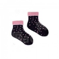 Zeķes frotē ar ABS SKF-0005 pink dots