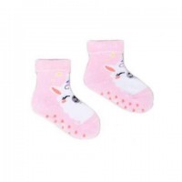 Zeķes frotē ar ABS SKF-0005 pink lama