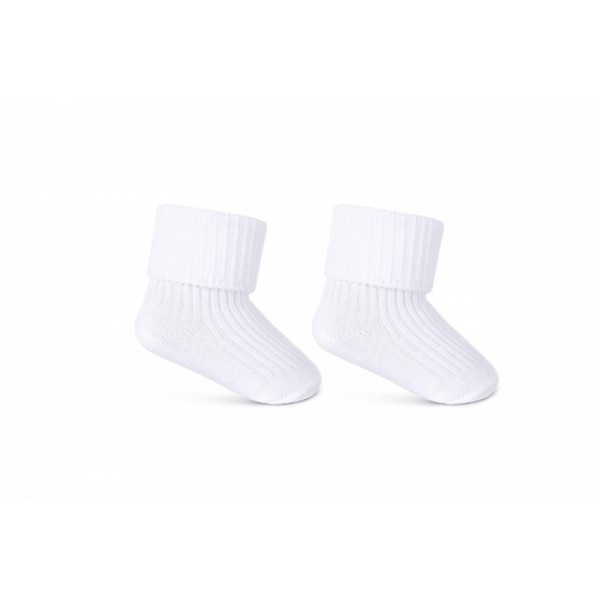 Zeķes mazuļiem 0-3m, SK-18 WHITE-Bērnu apģērbi-bebis.lv