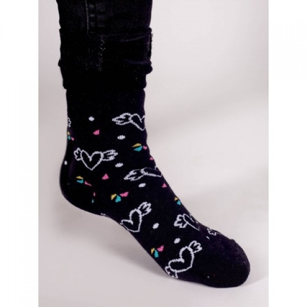 Zeķes frotē 31/34 SKF-0003 black hearts Zeķes frotē 31/34 SKF-0003 black hearts-zeķes,zeķubikses,legingi-bebis.lv